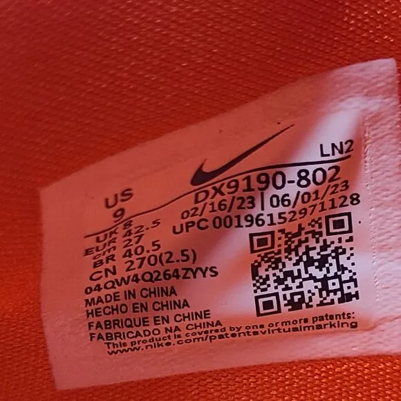Nike Basketball Shoes Mens Size 9 Air Zoom GT Hustle 2 TB Promo Orange DX9190802