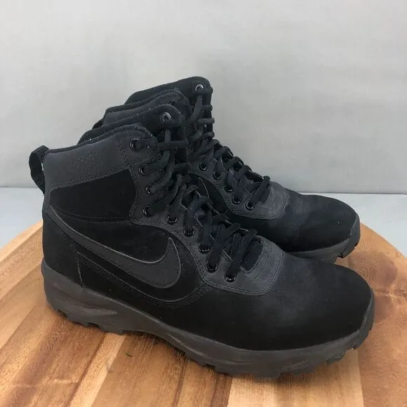 Nike Black Manoadome 'Triple Black' Boots Mens 9.5 Comfort Cushion Lace Up‎