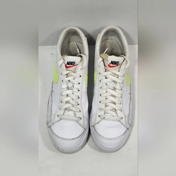 Nike Blazer Low Platform Shoes Women's 10 White Sneakers Leather Casual Classic