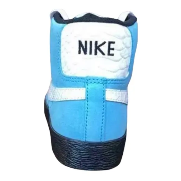 NIKE Blazer Mid 6.0 Sneaker Shoes 7.5 Blue Cyan/White/Blk 342256-411 Ska…