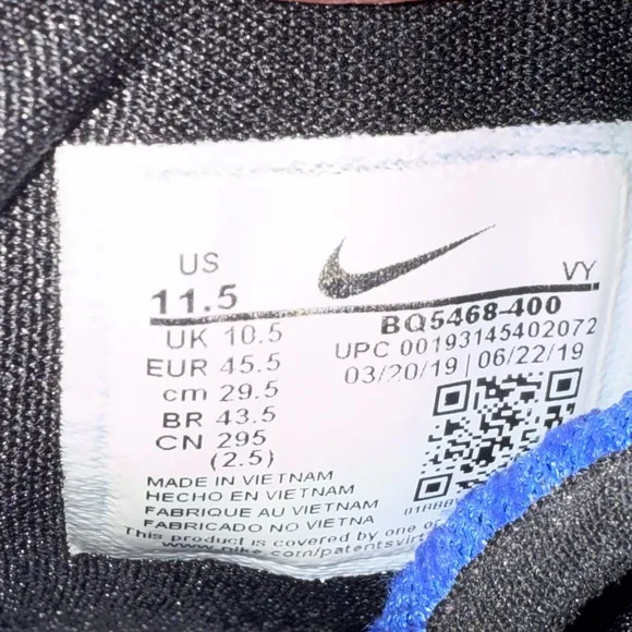 Nike Blue and Black Zoom RitzBasketball/ Athletic Shoes