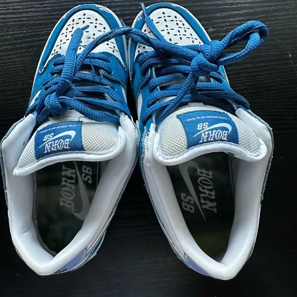 Nike Blue and White Athletic Shoes Classic Design
