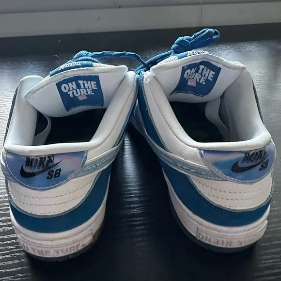 Nike Blue and White Athletic Shoes Classic Design