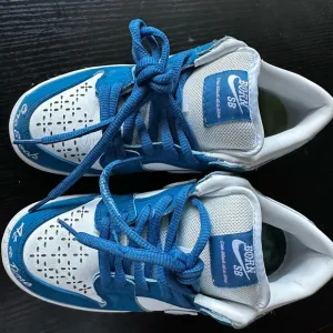 Nike Blue and White Athletic Shoes Classic Design