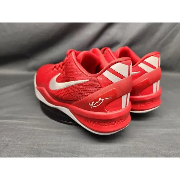Nike Boys Kobe VIII (GS) Sneakers Mesh University Red White Size 4 NEW IN BOX!