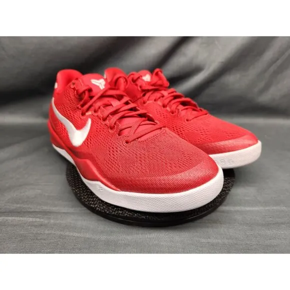 Nike Boys Kobe VIII (GS) Sneakers Mesh University Red White Size 4 NEW IN BOX!