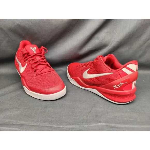 Nike Boys Kobe VIII (GS) Sneakers Mesh University Red White Size 4 NEW IN BOX!