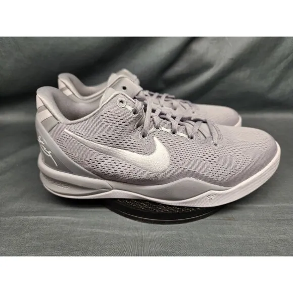 Nike Boys Kobe VIII (GS) Sneakers Mesh Wolf Grey White Size 6 NEW IN BOX!
