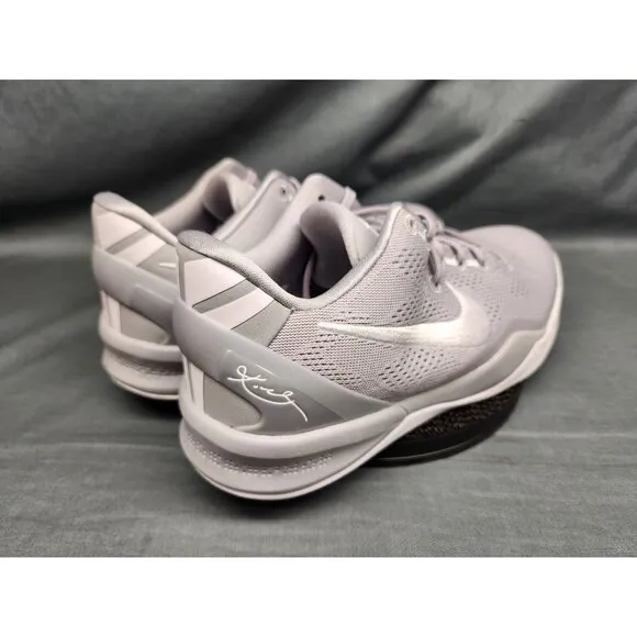 Nike Boys Kobe VIII (GS) Sneakers Mesh Wolf Grey White Size 6 NEW IN BOX!