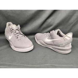 Nike Boys Kobe VIII (GS) Sneakers Mesh Wolf Grey White Size 6 NEW IN BOX!