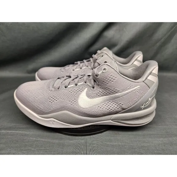 Nike Boys Kobe VIII (GS) Sneakers Mesh Wolf Grey White Size 6 NEW IN BOX!