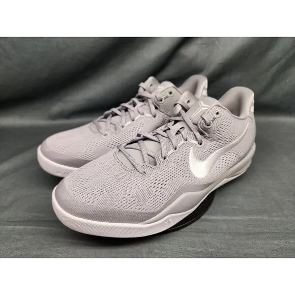 Nike Boys Kobe VIII (GS) Sneakers Mesh Wolf Grey White Size 6 NEW IN BOX!