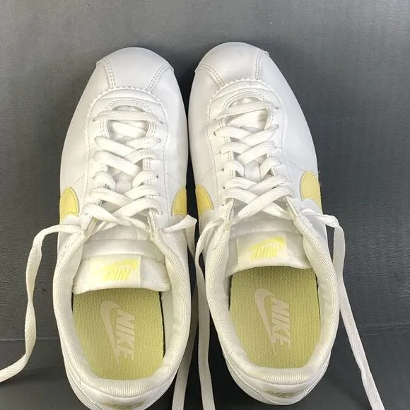 Nike Classic Cortez Leather 'Summit White' sneaker shoes womens size  8.5