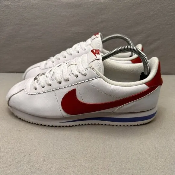 Nike Classic Cortez Mens Size 9 Shoes Forrest Gump Leather White Red Blue 2021
