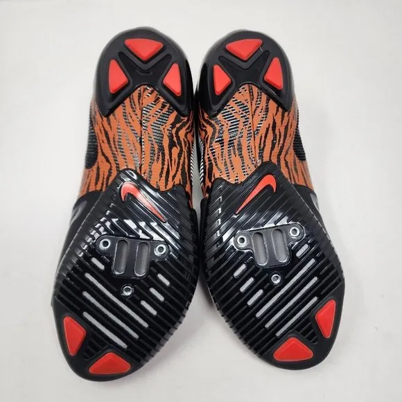 Nike Cycling Shoes Womens 8 Black Orange Tiger SuperRep Cycle Mesh Upper