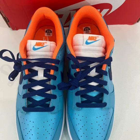 Nike Dunk SE Low Baltic Blue Orange GLOW in the Dark Sole Men’s 10.5 Shoes