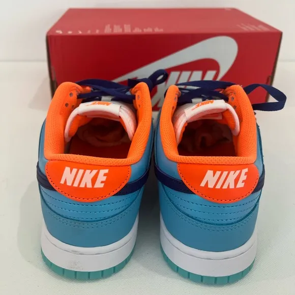 Nike Dunk SE Low Baltic Blue Orange GLOW in the Dark Sole Men’s 10.5 Shoes