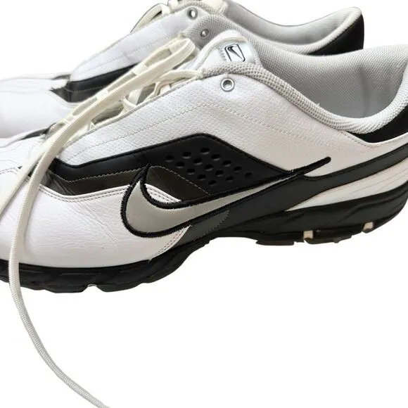 Nike Golf Air 2008 Shoes with Traction at control Sole White Black 13