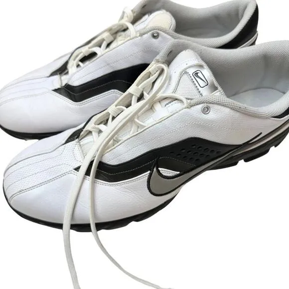 Nike Golf Air 2008 Shoes with Traction at control Sole White Black 13