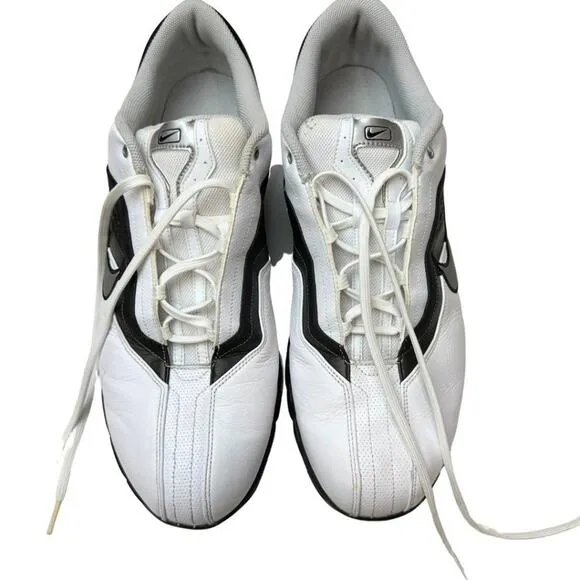 Nike Golf Air 2008 Shoes with Traction at control Sole White Black 13
