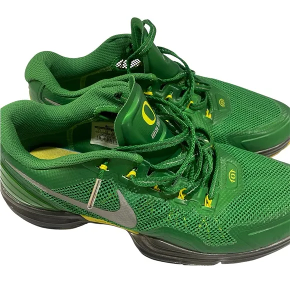 Nike Green Athletic Shoes with Oregon Flair