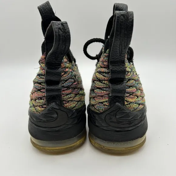 Nike LeBron 15 Shoes Youth Size 4Y Multicolor Flyknit Basketball 922811-901 Rare