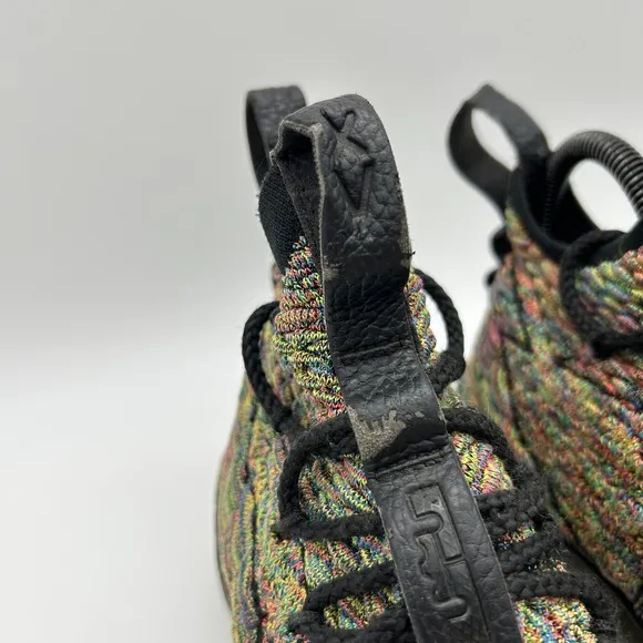 Nike LeBron 15 Shoes Youth Size 4Y Multicolor Flyknit Basketball 922811-901 Rare