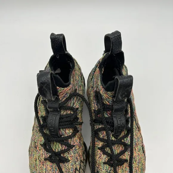 Nike LeBron 15 Shoes Youth Size 4Y Multicolor Flyknit Basketball 922811-901 Rare