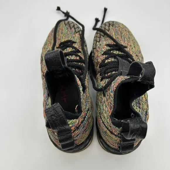 Nike LeBron 15 Shoes Youth Size 4Y Multicolor Flyknit Basketball 922811-901 Rare