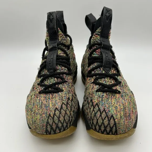Nike LeBron 15 Shoes Youth Size 4Y Multicolor Flyknit Basketball 922811-901 Rare