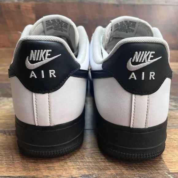 Nike Men's Air Force 1 Low White Black Sole Shoes CK7663-101 Size 11.5