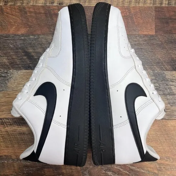 Nike Men's Air Force 1 Low White Black Sole Shoes CK7663-101 Size 11.5