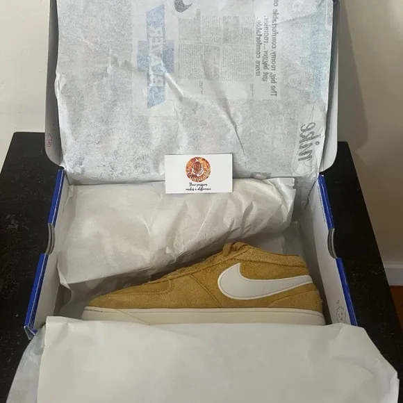 Nike Men's Athletic Shoes in Tan and White