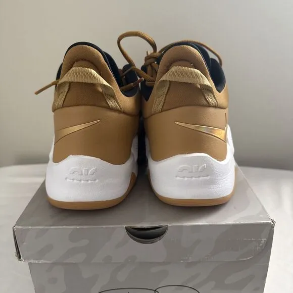 Nike Paul George PG 5 EP Wheat Metallic Gold Men's Size 17 Basketball‎ Shoes