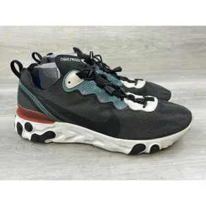 Nike React Element 55 SE CD2153-001 Men's Sneakers Black Mesh Shoes Sz US 11.5