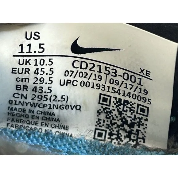 Nike React Element 55 SE CD2153-001 Men's Sneakers Black Mesh Shoes Sz US 11.5