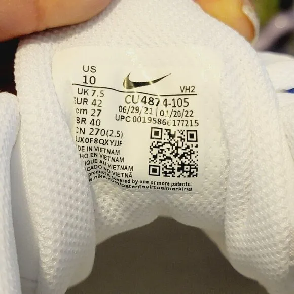 🤩Nike RYZ 365 2 Women's Shoes 10 White Gray CU4874-105 90s Retro Chunky Sneaker
