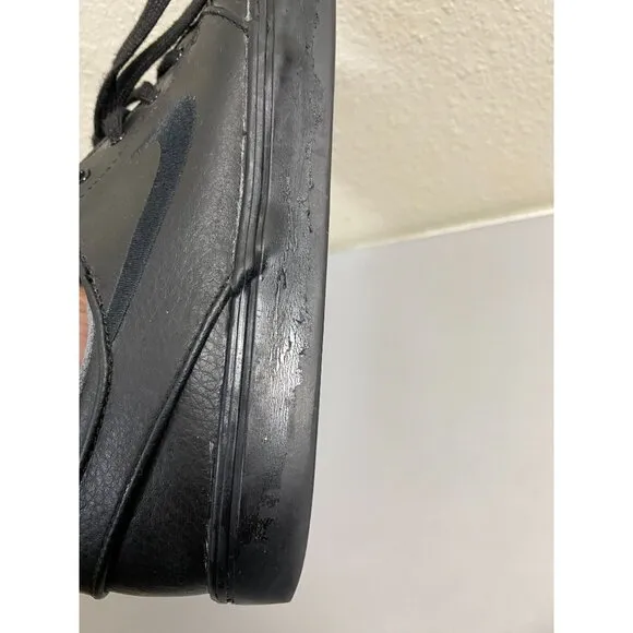 Nike SB Zoom Stefan Janoski L Black leather Sneaker Shoes Size 9 Skateboarding