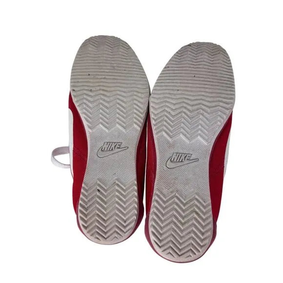 Nike Tenkay Low Sneakers Shoes Womens 8 Red White Lace Up Rubber Sole 429886-600