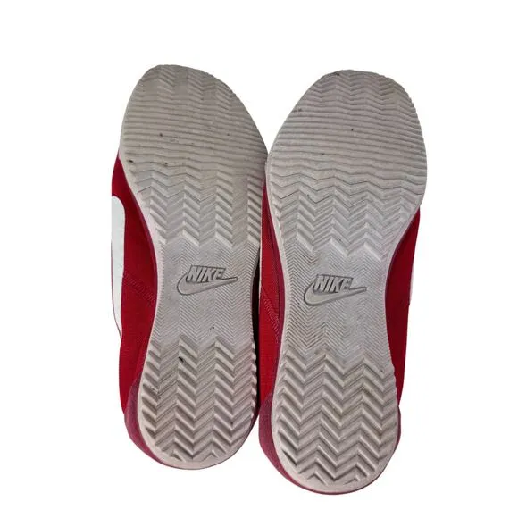 Nike Tenkay Low Sneakers Shoes Womens 8 Red White Lace Up Rubber Sole 429886-600