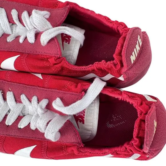 Nike Tenkay Low Sneakers Shoes Womens 8 Red White Lace Up Rubber Sole 429886-600
