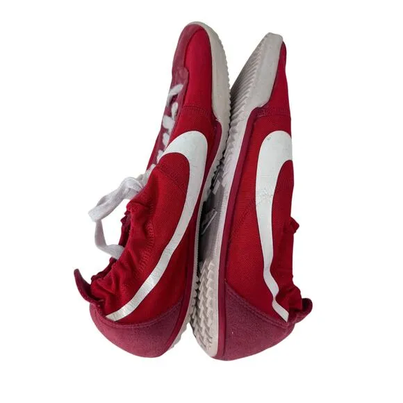 Nike Tenkay Low Sneakers Shoes Womens 8 Red White Lace Up Rubber Sole 429886-600