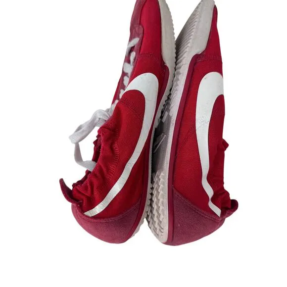 Nike Tenkay Low Sneakers Shoes Womens 8 Red White Lace Up Rubber Sole 429886-600