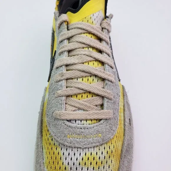 Nike Waffle One Mesh Mens Size 9.5 Yellow Beige Suede Sneaker Shoes DJ0966-991