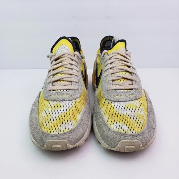 Nike Waffle One Mesh Mens Size 9.5 Yellow Beige Suede Sneaker Shoes DJ0966-991