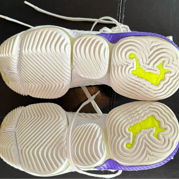 Nike White and Purple Athletic Shoes