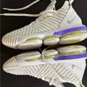 Nike White and Purple Athletic Shoes