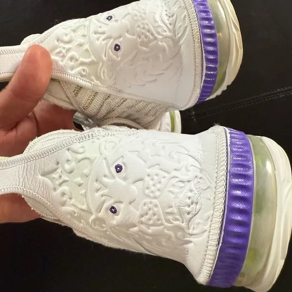 Nike White and Purple Athletic Shoes