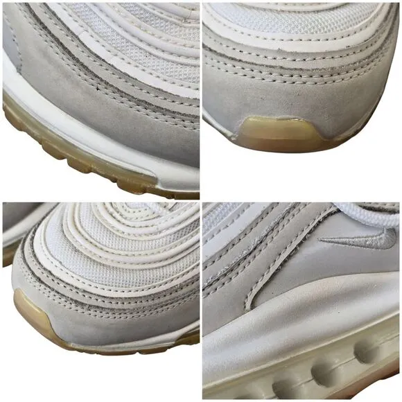 Nike Women's 8.5 Air Max 97 Summit White Beige Pink Shoes Sneakers