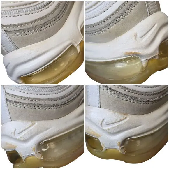 Nike Women's 8.5 Air Max 97 Summit White Beige Pink Shoes Sneakers